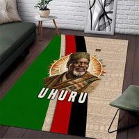 Jomo Kenyatta Area Rug Uhuru and Kenyan Heritage Quote Tribute - Wonder Print Shop