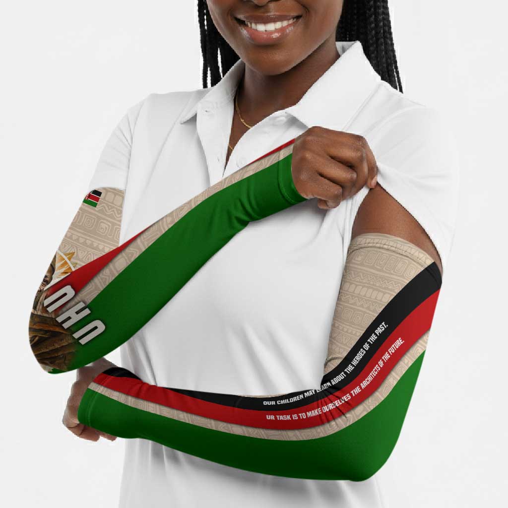 Jomo Kenyatta Arm Sleeves Uhuru and Kenyan Heritage Quote Tribute - Wonder Print Shop