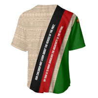 Jomo Kenyatta Baseball Jersey Uhuru and Kenyan Heritage Quote Tribute - Wonder Print Shop