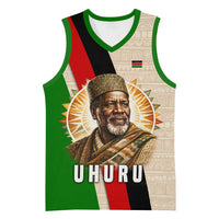 Jomo Kenyatta Basketball Jersey Uhuru and Kenyan Heritage Quote Tribute - Wonder Print Shop