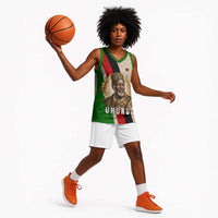 Jomo Kenyatta Basketball Jersey Uhuru and Kenyan Heritage Quote Tribute - Wonder Print Shop