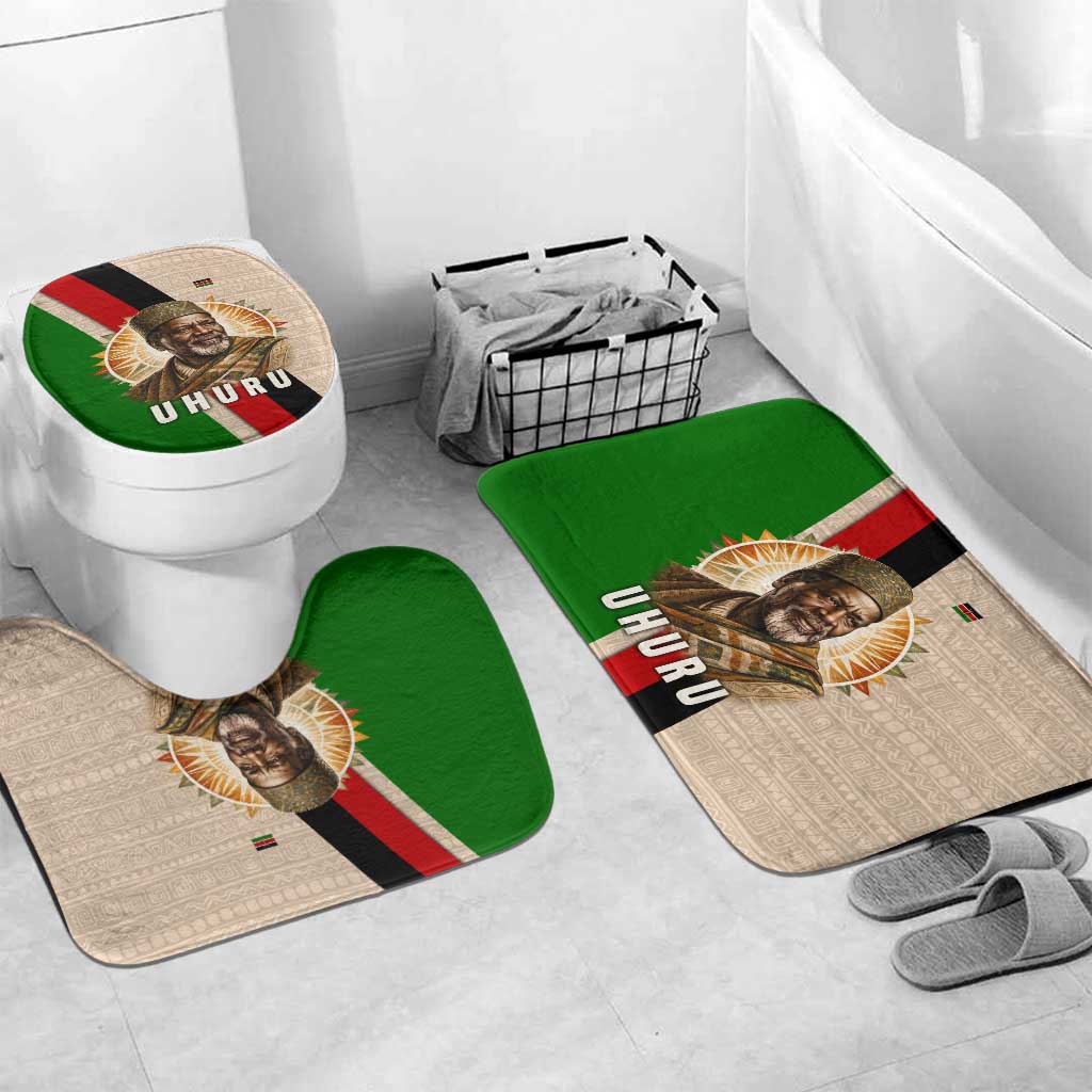 Jomo Kenyatta Bathroom Set Uhuru and Kenyan Heritage Quote Tribute - Wonder Print Shop