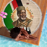 Jomo Kenyatta Beach Blanket Uhuru and Kenyan Heritage Quote Tribute - Wonder Print Shop