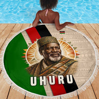 Jomo Kenyatta Beach Blanket Uhuru and Kenyan Heritage Quote Tribute - Wonder Print Shop