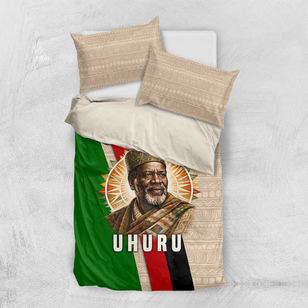 Jomo Kenyatta Bedding Set Uhuru and Kenyan Heritage Quote Tribute - Wonder Print Shop