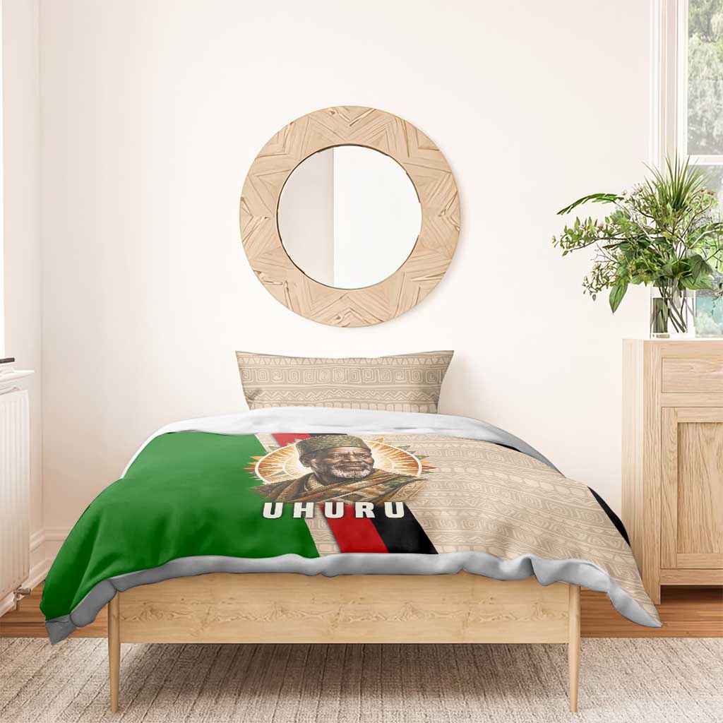 Jomo Kenyatta Bedding Set Uhuru and Kenyan Heritage Quote Tribute - Wonder Print Shop