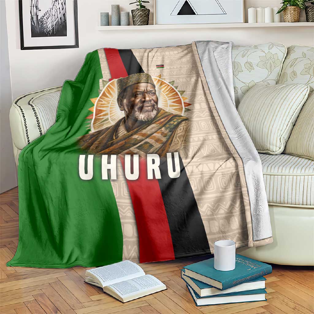 Jomo Kenyatta Blanket Uhuru and Kenyan Heritage Quote Tribute - Wonder Print Shop