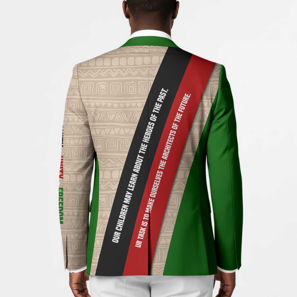 Jomo Kenyatta Blazer Uhuru and Kenyan Heritage Quote Tribute - Wonder Print Shop