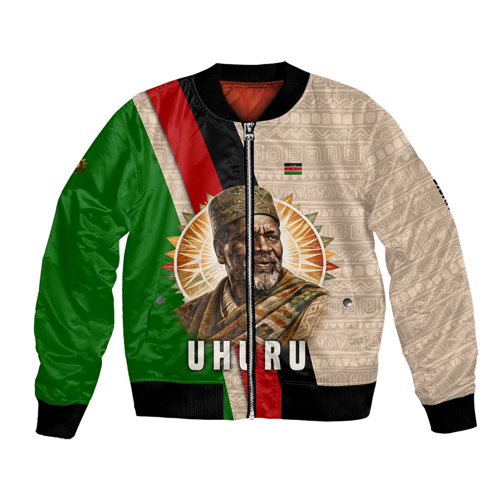 Jomo Kenyatta Bomber Jacket Uhuru and Kenyan Heritage Quote Tribute - Wonder Print Shop