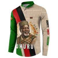Jomo Kenyatta Button Sweatshirt Uhuru and Kenyan Heritage Quote Tribute