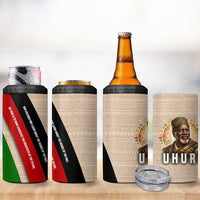 Jomo Kenyatta 4 in 1 Can Cooler Tumbler Uhuru and Kenyan Heritage Quote Tribute - Wonder Print Shop