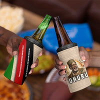 Jomo Kenyatta 4 in 1 Can Cooler Tumbler Uhuru and Kenyan Heritage Quote Tribute - Wonder Print Shop