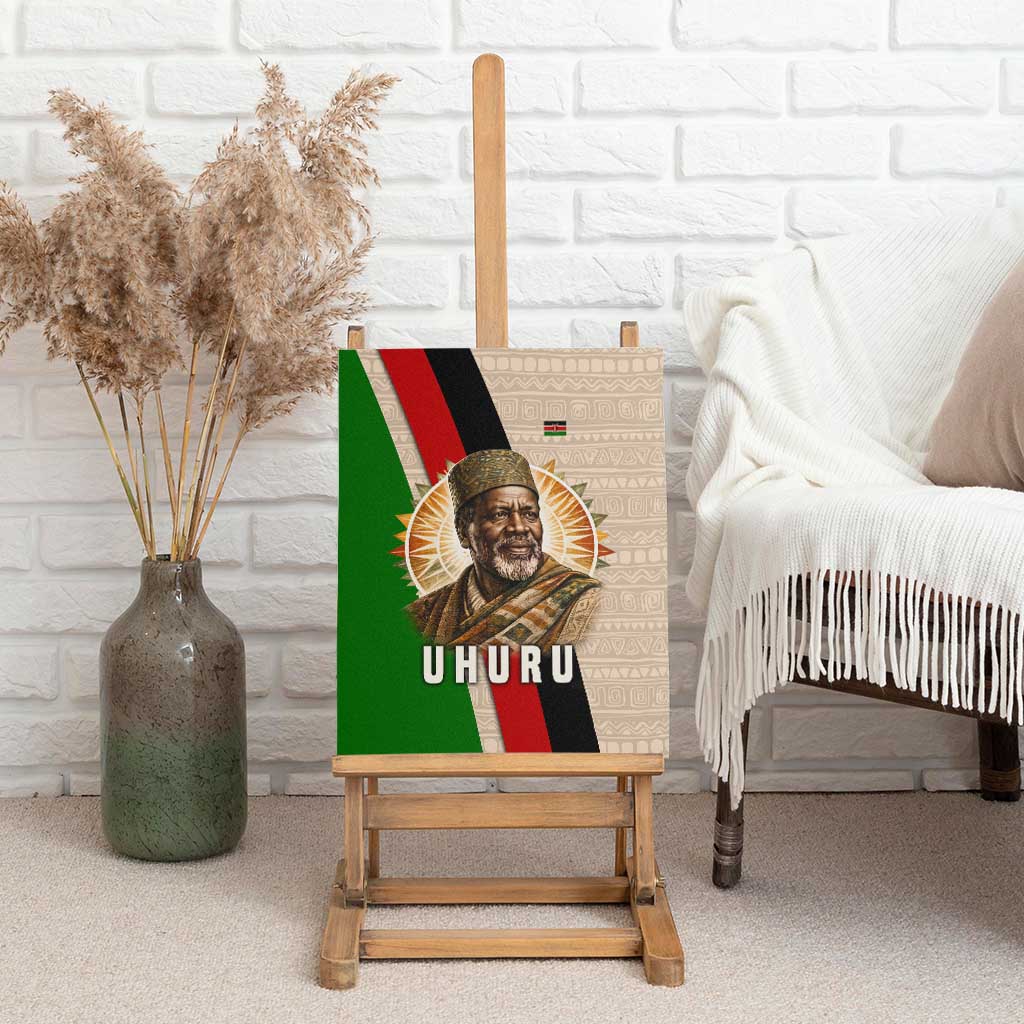 Jomo Kenyatta Canvas Wall Art Uhuru and Kenyan Heritage Quote Tribute - Wonder Print Shop