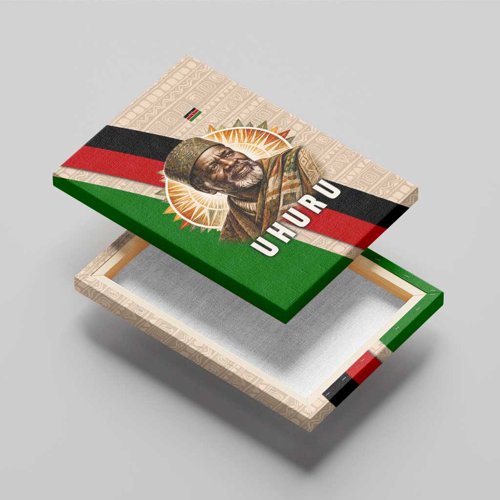 Jomo Kenyatta Canvas Wall Art Uhuru and Kenyan Heritage Quote Tribute - Wonder Print Shop