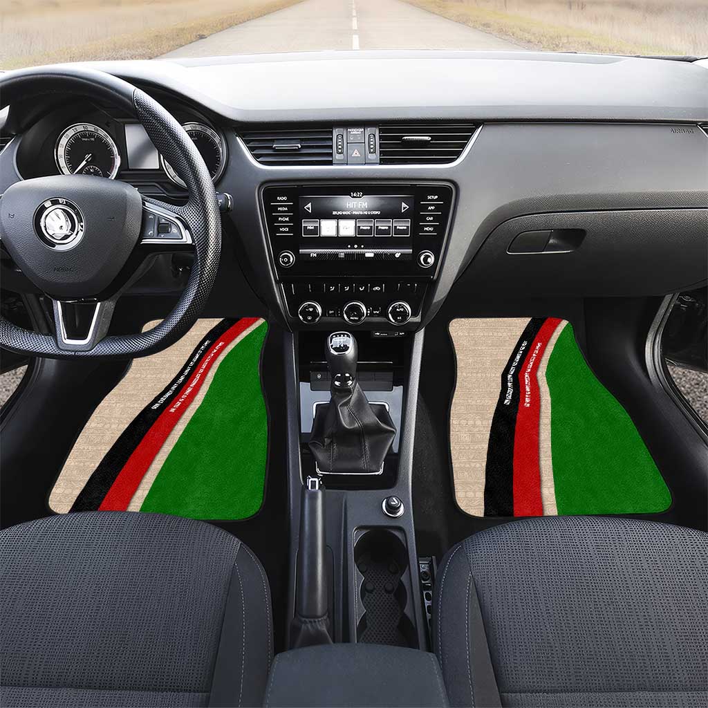 Jomo Kenyatta Car Mats Uhuru and Kenyan Heritage Quote Tribute - Wonder Print Shop