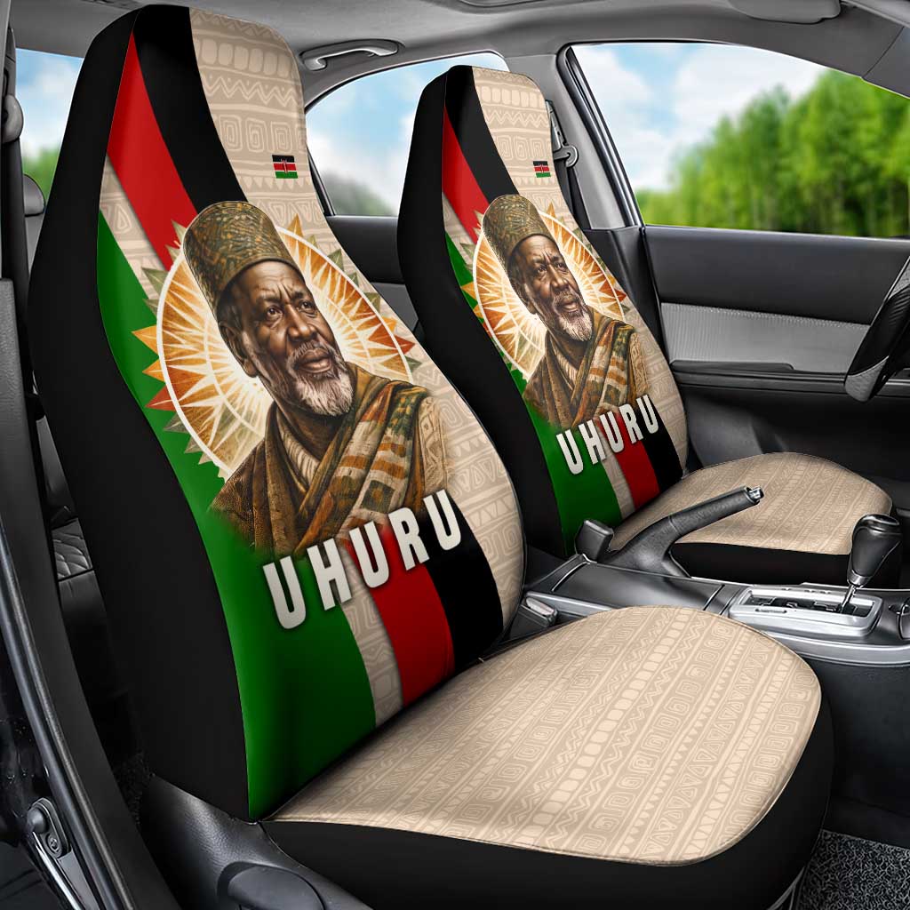 Jomo Kenyatta Car Seat Cover Uhuru and Kenyan Heritage Quote Tribute - Wonder Print Shop