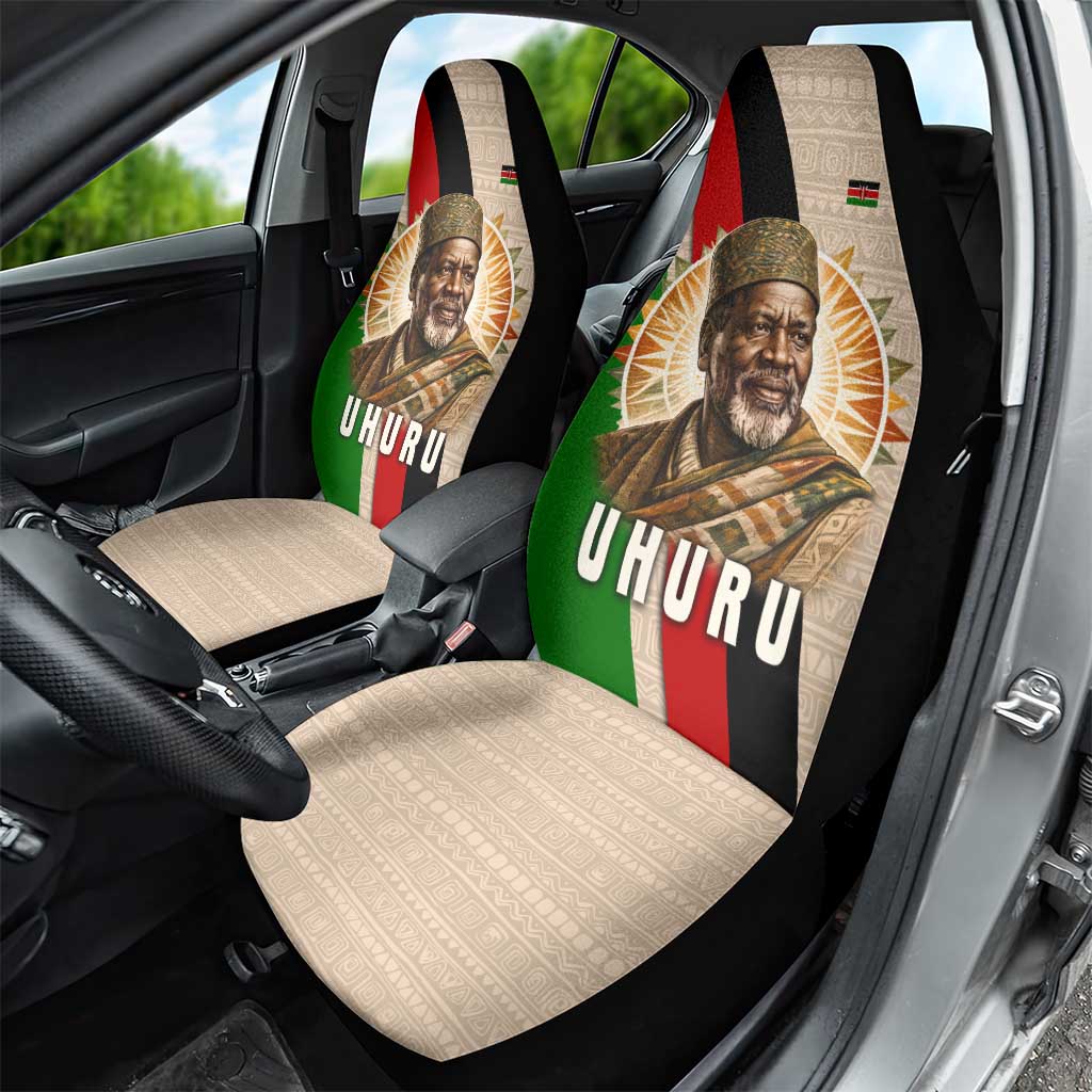 Jomo Kenyatta Car Seat Cover Uhuru and Kenyan Heritage Quote Tribute - Wonder Print Shop