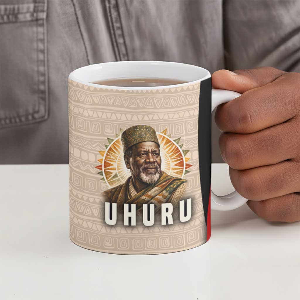 Jomo Kenyatta Ceramic Mug Uhuru and Kenyan Heritage Quote Tribute - Wonder Print Shop