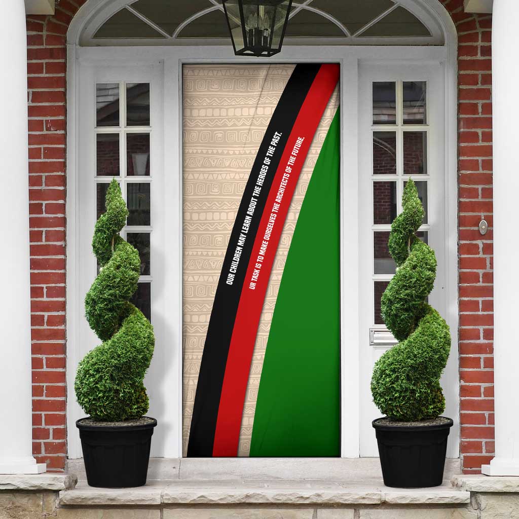 Jomo Kenyatta Door Cover Uhuru and Kenyan Heritage Quote Tribute - Wonder Print Shop