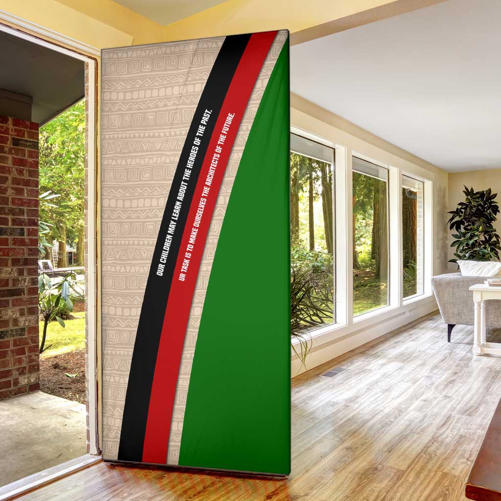 Jomo Kenyatta Door Cover Uhuru and Kenyan Heritage Quote Tribute - Wonder Print Shop