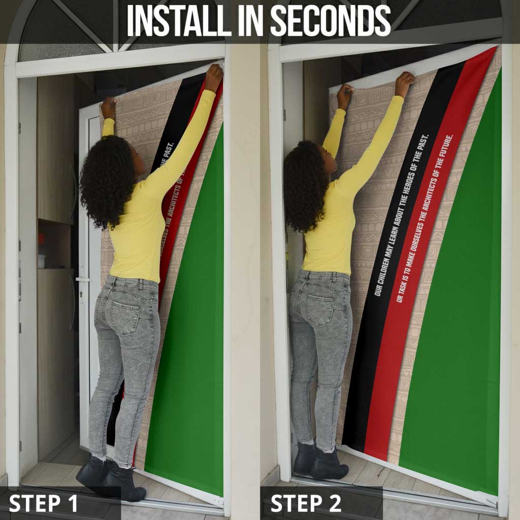 Jomo Kenyatta Door Cover Uhuru and Kenyan Heritage Quote Tribute - Wonder Print Shop