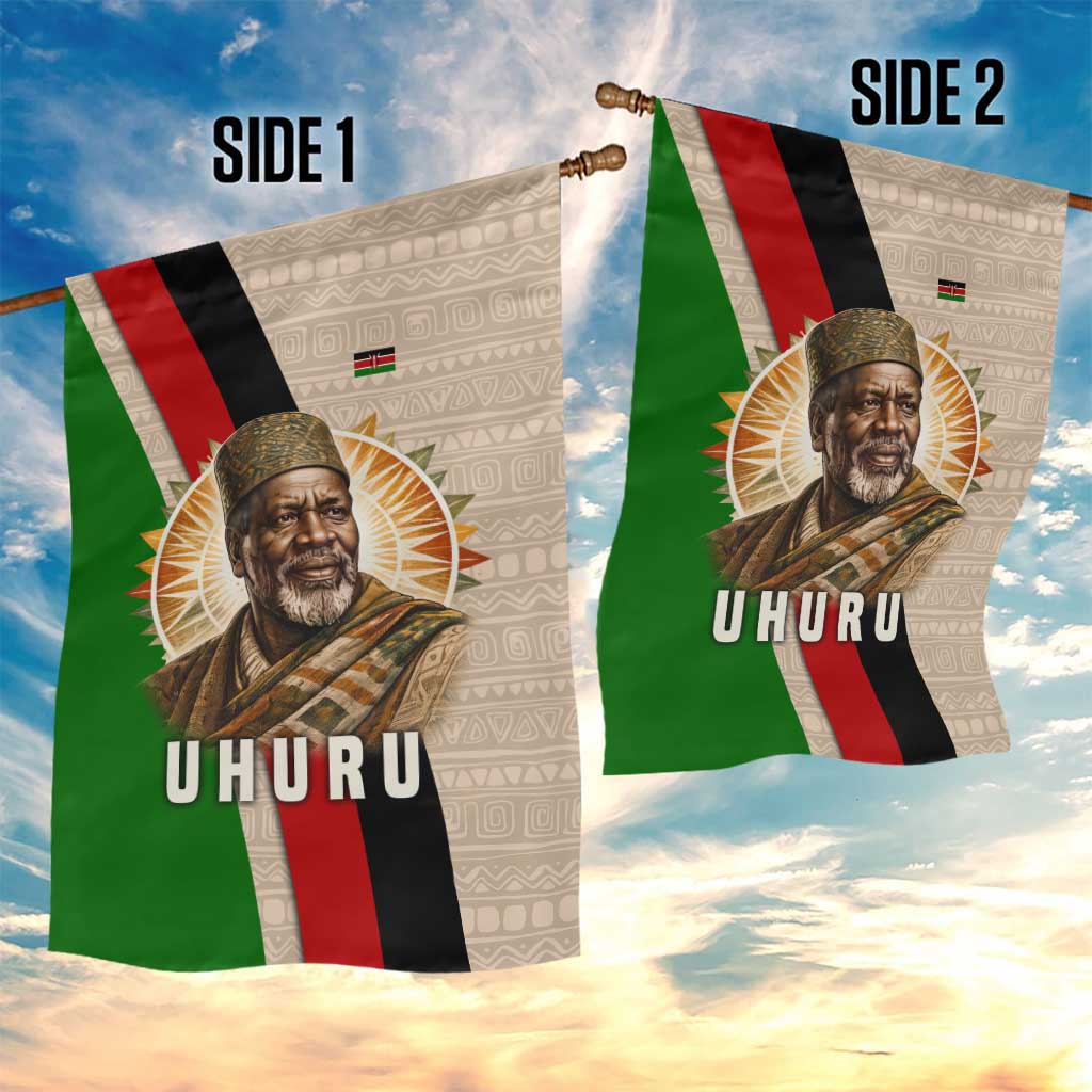 Jomo Kenyatta Garden Flag Uhuru and Kenyan Heritage Quote Tribute - Wonder Print Shop