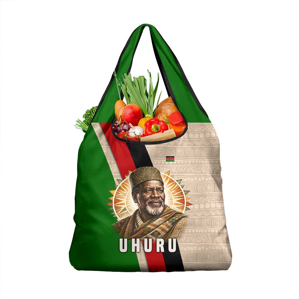 Jomo Kenyatta Grocery Bag Uhuru and Kenyan Heritage Quote Tribute - Wonder Print Shop