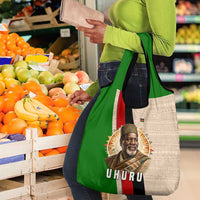 Jomo Kenyatta Grocery Bag Uhuru and Kenyan Heritage Quote Tribute - Wonder Print Shop
