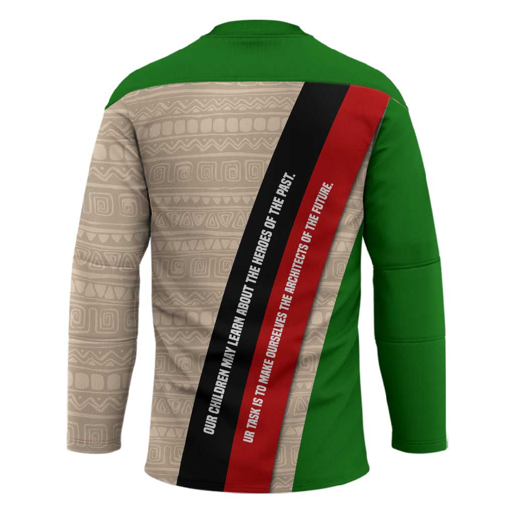 Jomo Kenyatta Hockey Jersey Uhuru and Kenyan Heritage Quote Tribute - Wonder Print Shop