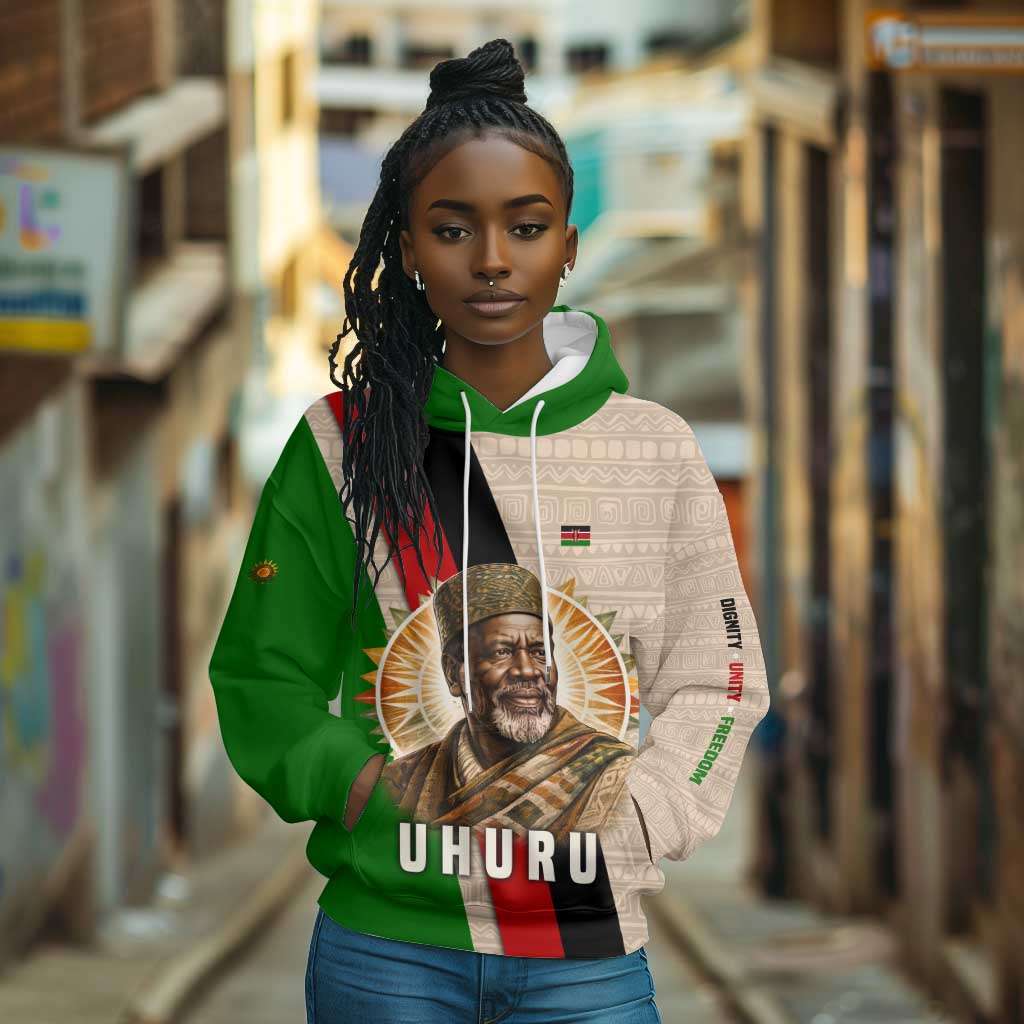 Jomo Kenyatta Hoodie Uhuru and Kenyan Heritage Quote Tribute - Wonder Print Shop