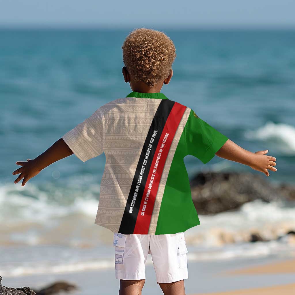 Jomo Kenyatta Kid Hawaiian Shirt Uhuru and Kenyan Heritage Quote Tribute - Wonder Print Shop