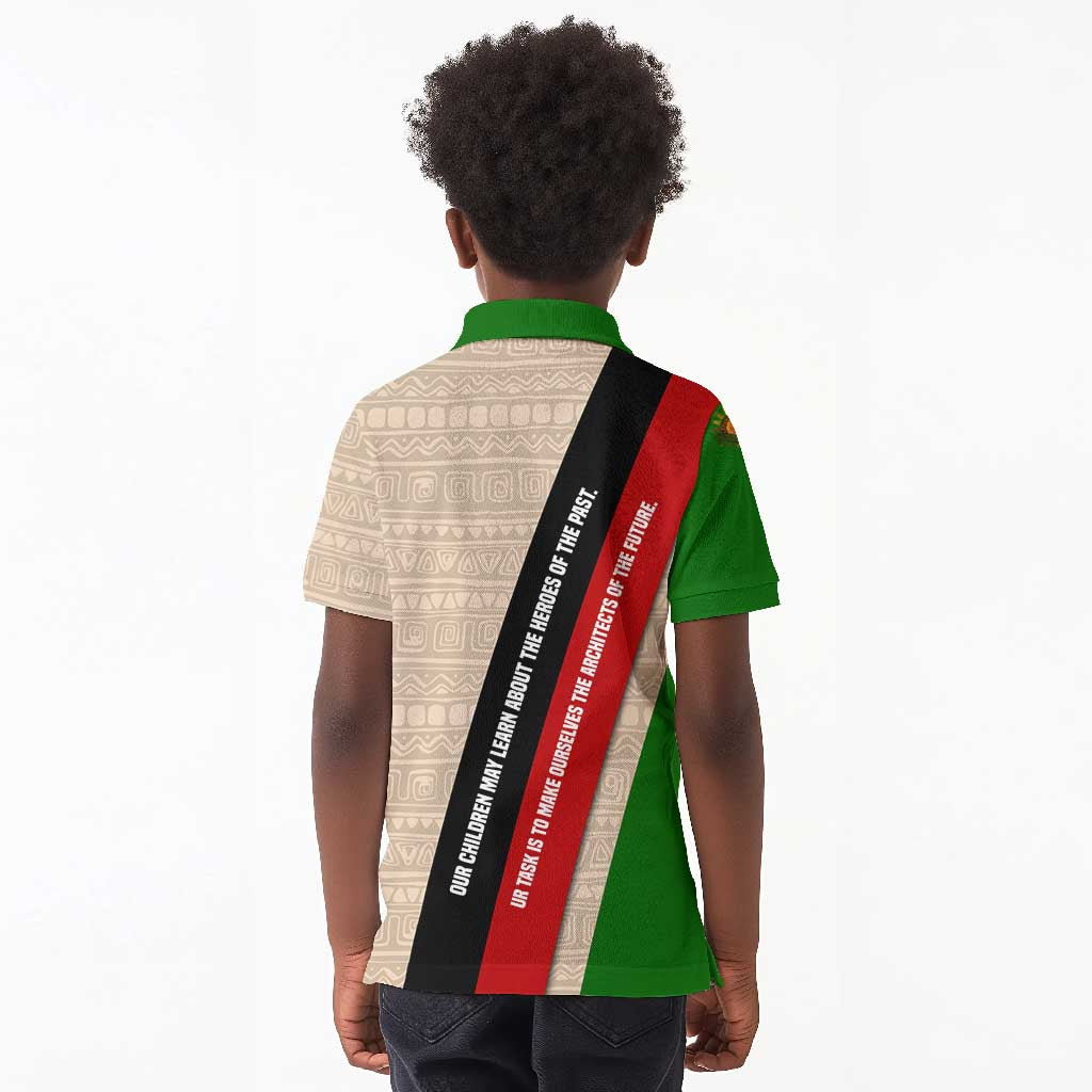 Jomo Kenyatta Kid Polo Shirt Uhuru and Kenyan Heritage Quote Tribute - Wonder Print Shop