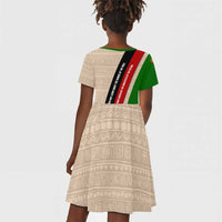 Jomo Kenyatta Kid Short Sleeve Dress Uhuru and Kenyan Heritage Quote Tribute - Wonder Print Shop