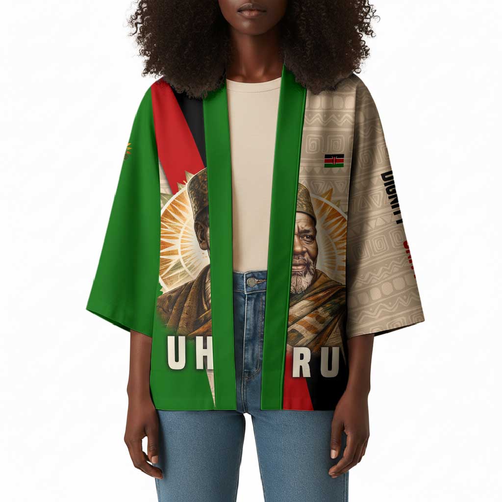 Jomo Kenyatta Kimono Uhuru and Kenyan Heritage Quote Tribute - Wonder Print Shop
