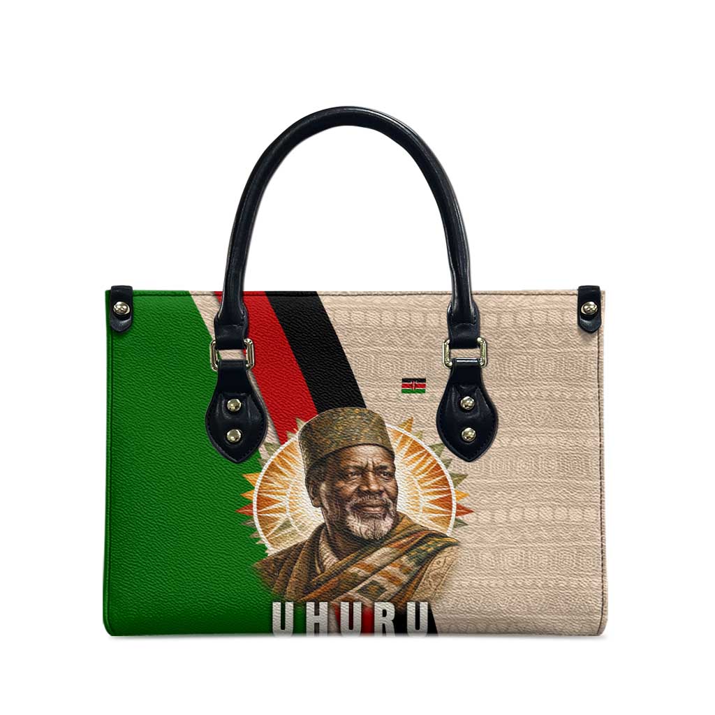 Jomo Kenyatta Leather Bag Uhuru and Kenyan Heritage Quote Tribute - Wonder Print Shop