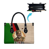 Jomo Kenyatta Leather Bag Uhuru and Kenyan Heritage Quote Tribute - Wonder Print Shop