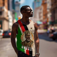 Jomo Kenyatta Men Tank Top Uhuru and Kenyan Heritage Quote Tribute - Wonder Print Shop