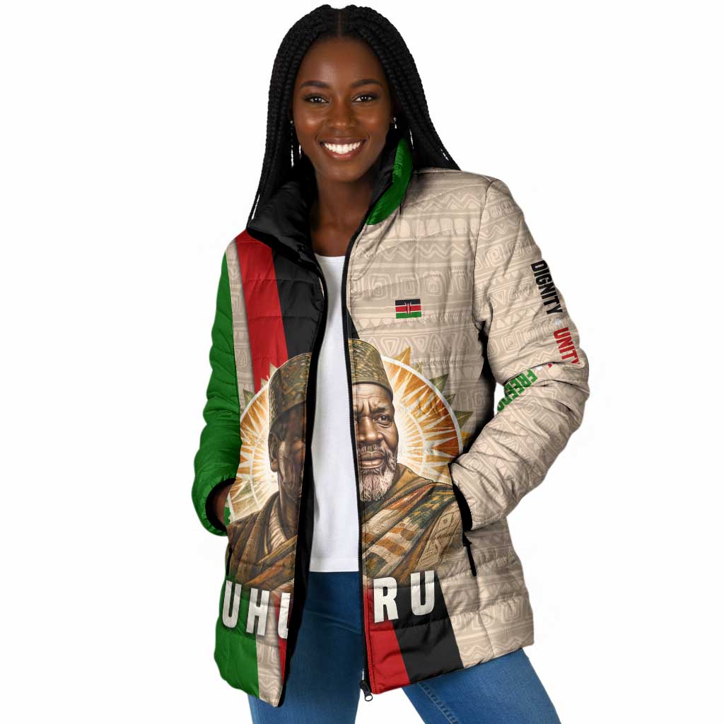 Jomo Kenyatta Padded Jacket Uhuru and Kenyan Heritage Quote Tribute - Wonder Print Shop