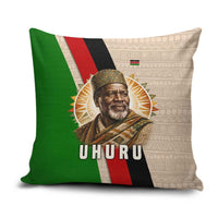 Jomo Kenyatta Pillow Cover Uhuru and Kenyan Heritage Quote Tribute - Wonder Print Shop