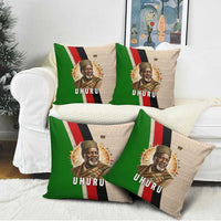 Jomo Kenyatta Pillow Cover Uhuru and Kenyan Heritage Quote Tribute - Wonder Print Shop