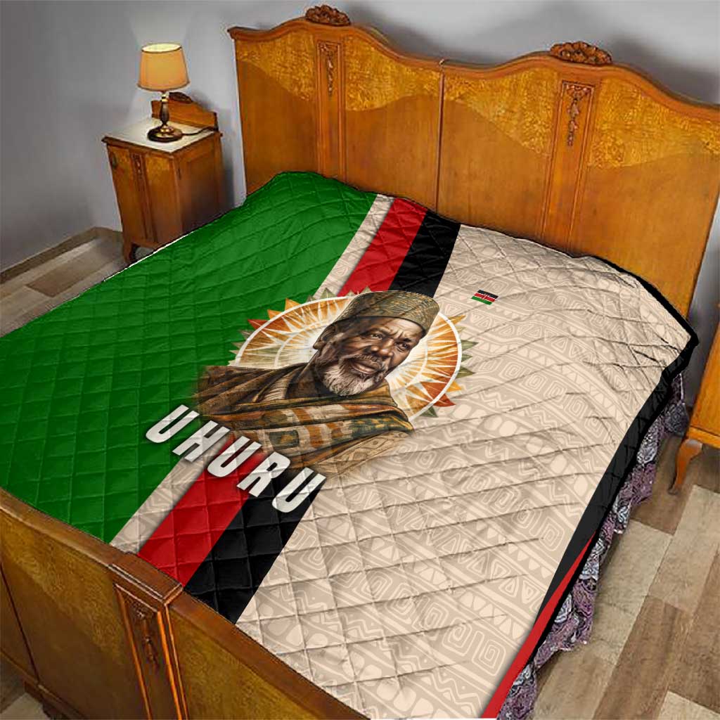 Jomo Kenyatta Quilt Uhuru and Kenyan Heritage Quote Tribute - Wonder Print Shop