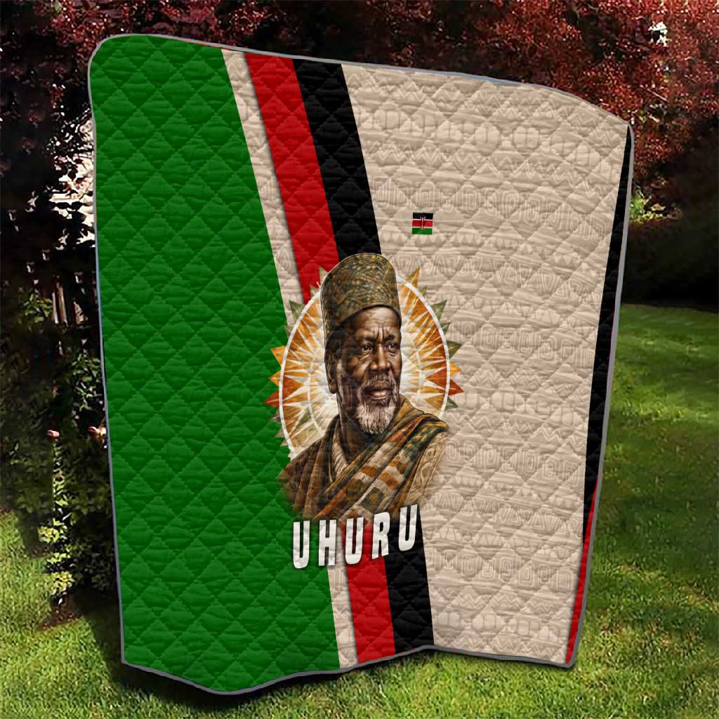 Jomo Kenyatta Quilt Uhuru and Kenyan Heritage Quote Tribute - Wonder Print Shop