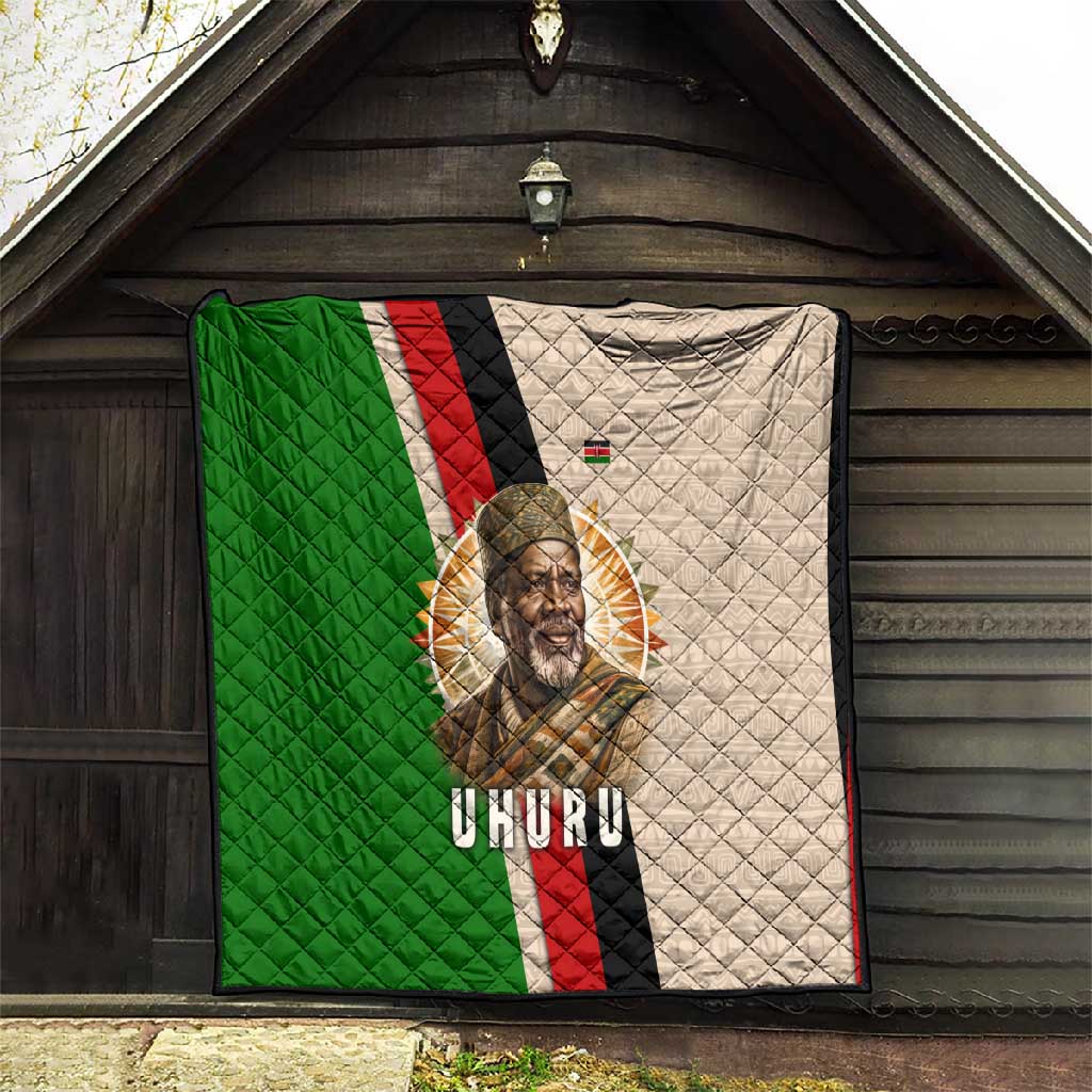 Jomo Kenyatta Quilt Uhuru and Kenyan Heritage Quote Tribute - Wonder Print Shop