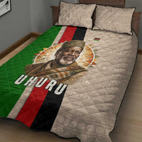 Jomo Kenyatta Quilt Bed Set Uhuru and Kenyan Heritage Quote Tribute - Wonder Print Shop