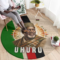 Jomo Kenyatta Round Carpet Uhuru and Kenyan Heritage Quote Tribute - Wonder Print Shop