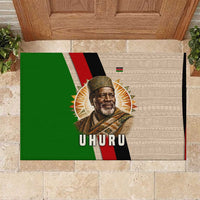 Jomo Kenyatta Rubber Doormat Uhuru and Kenyan Heritage Quote Tribute - Wonder Print Shop