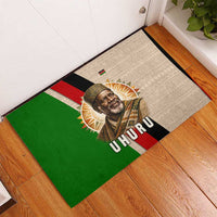 Jomo Kenyatta Rubber Doormat Uhuru and Kenyan Heritage Quote Tribute - Wonder Print Shop