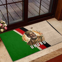 Jomo Kenyatta Rubber Doormat Uhuru and Kenyan Heritage Quote Tribute - Wonder Print Shop