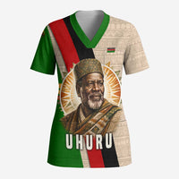 Jomo Kenyatta Scrub Top Uhuru and Kenyan Heritage Quote Tribute - Wonder Print Shop
