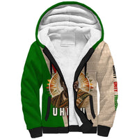 Jomo Kenyatta Sherpa Hoodie Uhuru and Kenyan Heritage Quote Tribute - Wonder Print Shop